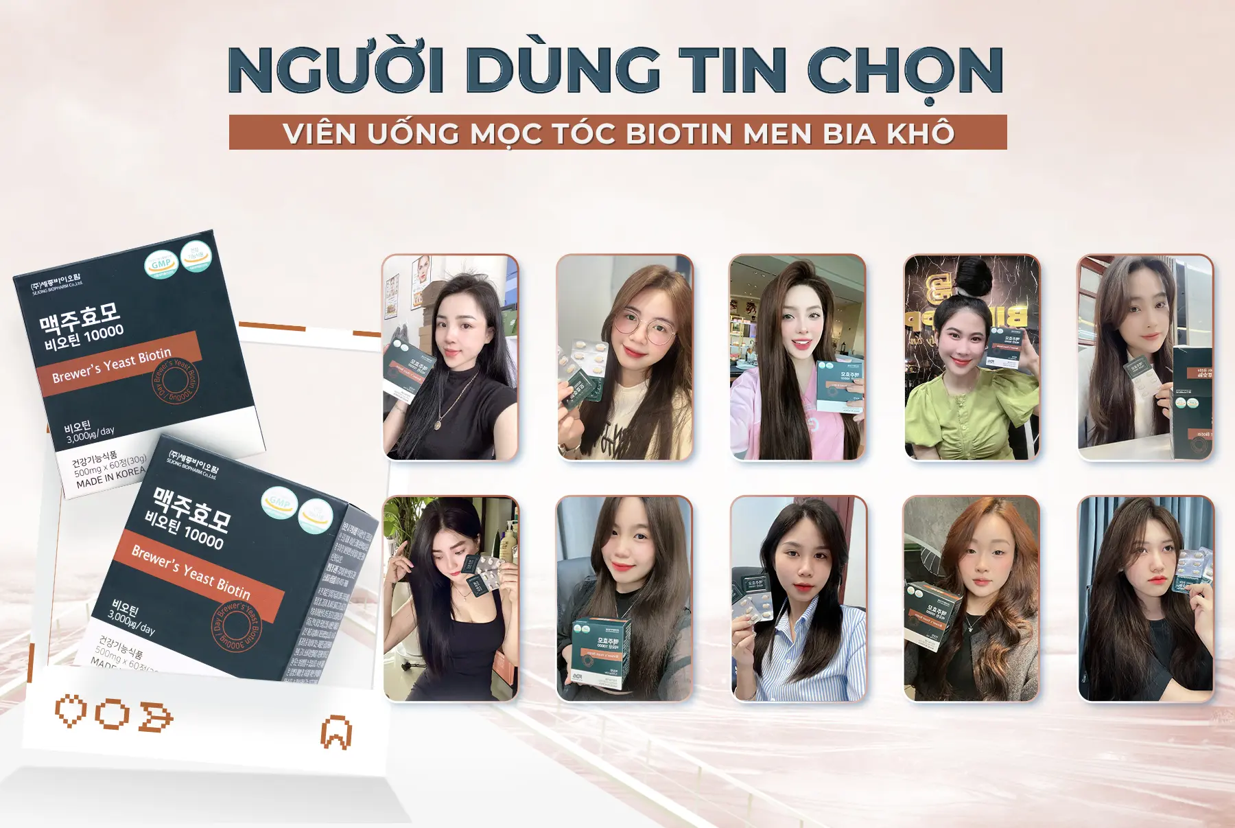 Viên Uống Mọc Tóc Biotin - Men Bia Khô